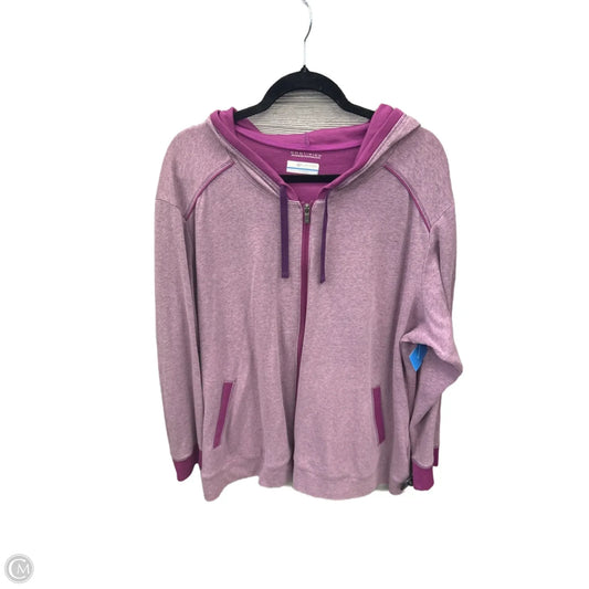Athletic Top Long Sleeve Hoodie By Columbia In Purple, Size: 3x