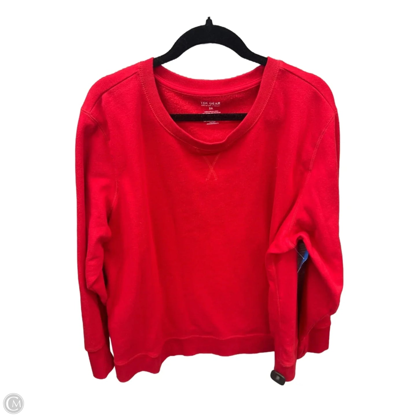 Sweatshirt Crewneck By Tek Gear In Red, Size: 3x