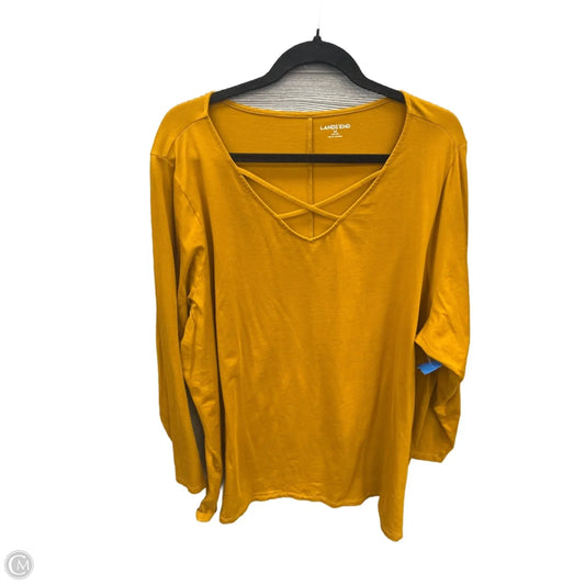 Top Long Sleeve By Lands End In Orange, Size: 3x