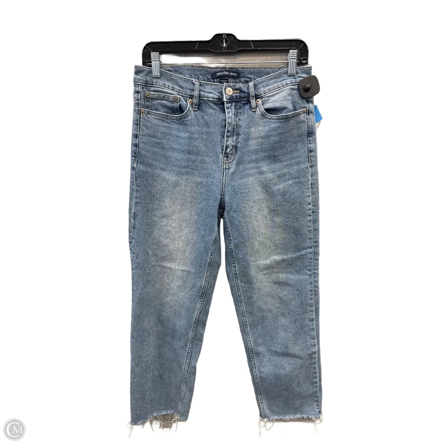 Jeans Straight By Calvin Klein In Blue Denim, Size: 10