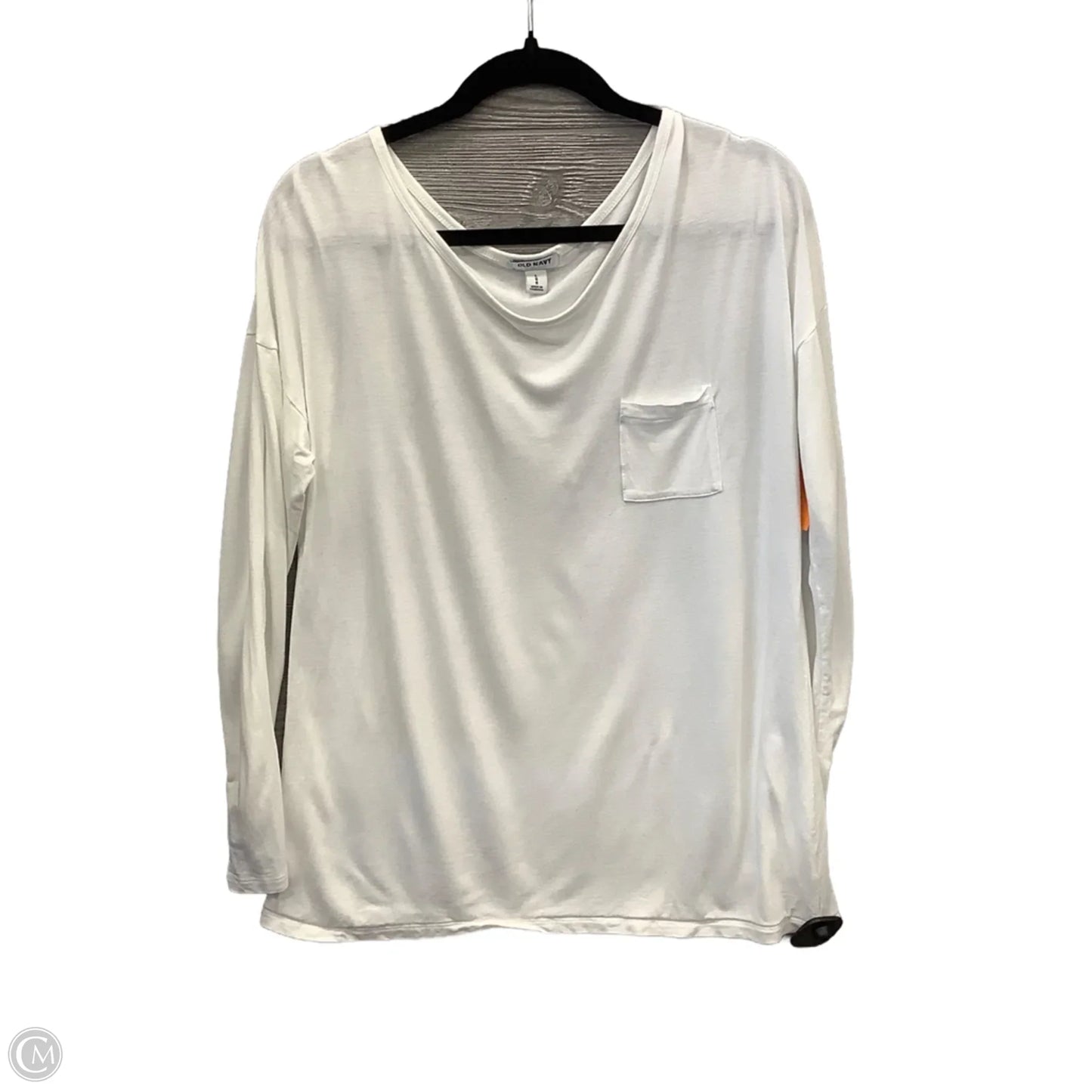 Top Long Sleeve Basic By Old Navy In White, Size: L