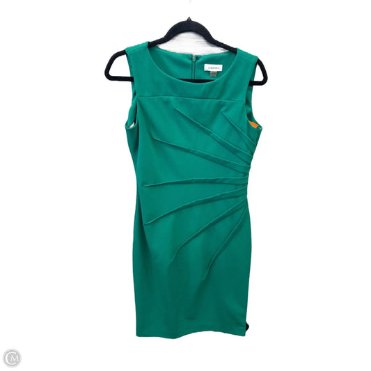 Dress Casual Midi By Calvin Klein In Green, Size: S