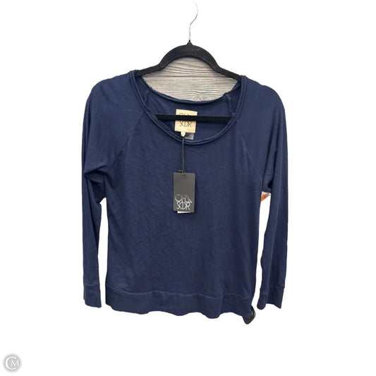 Top Long Sleeve By Chaser In Blue, Size: M