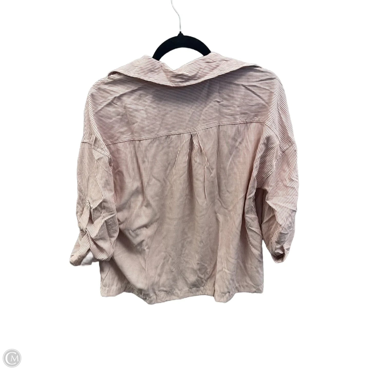 Top Long Sleeve By Max Studio In Red & White, Size: Xs