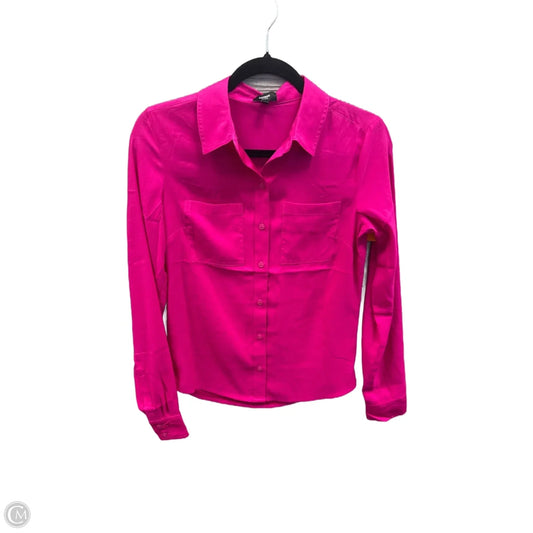 Top Long Sleeve By Express In Pink, Size: Xs