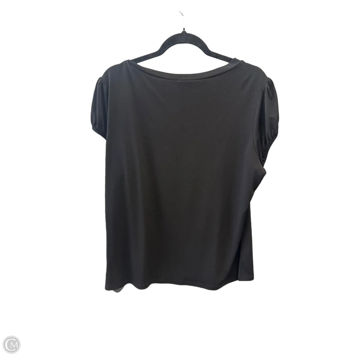 Top Short Sleeve By Worthington In Black, Size: 1x
