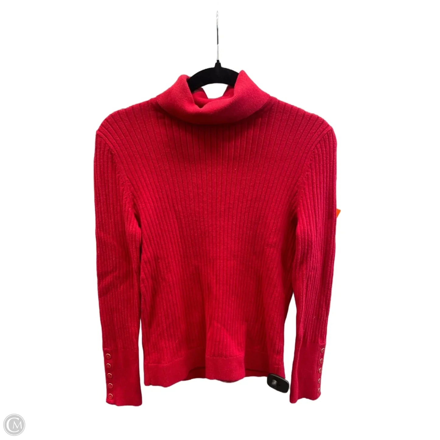 Top Long Sleeve By Talbots In Red, Size: M
