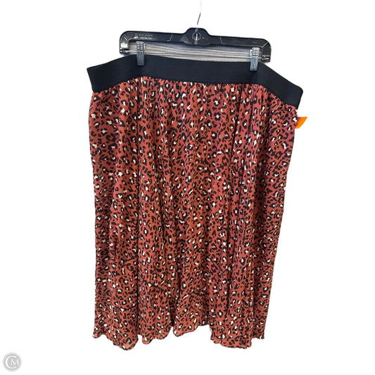 Skirt Midi By Evri In Animal Print, Size: 24