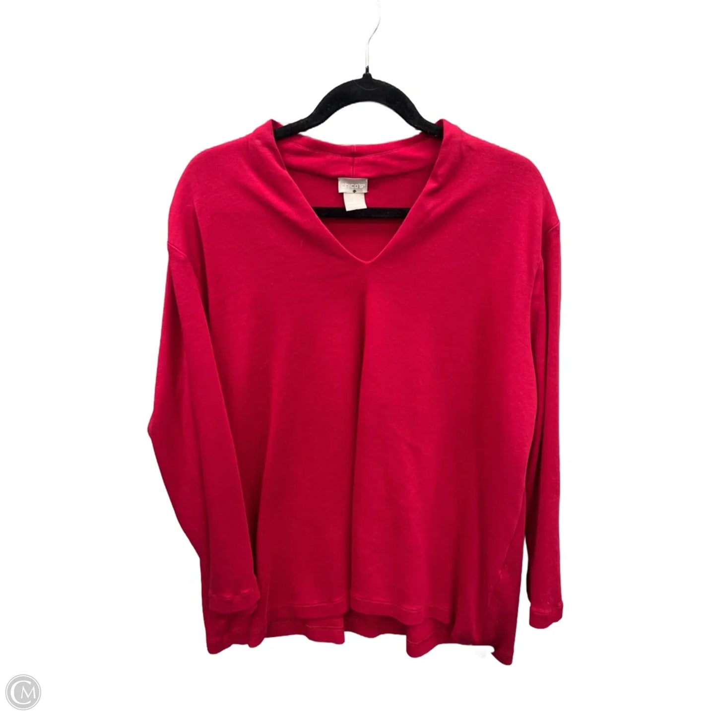 Top Long Sleeve By Chicos In Red, Size: Xl