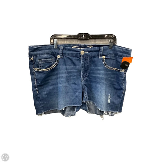 Shorts By Seven 7 In Blue Denim, Size: 18
