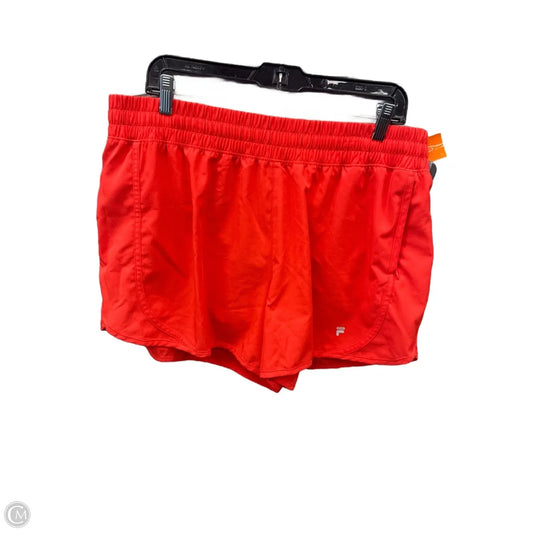 Athletic Shorts By Fila In Orange, Size: Xl