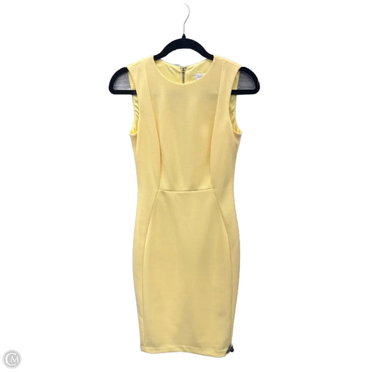 Dress Party Midi By Calvin Klein In Yellow, Size: Xs
