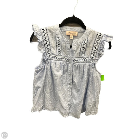 Top Sleeveless By Philosophy In Blue, Size: M