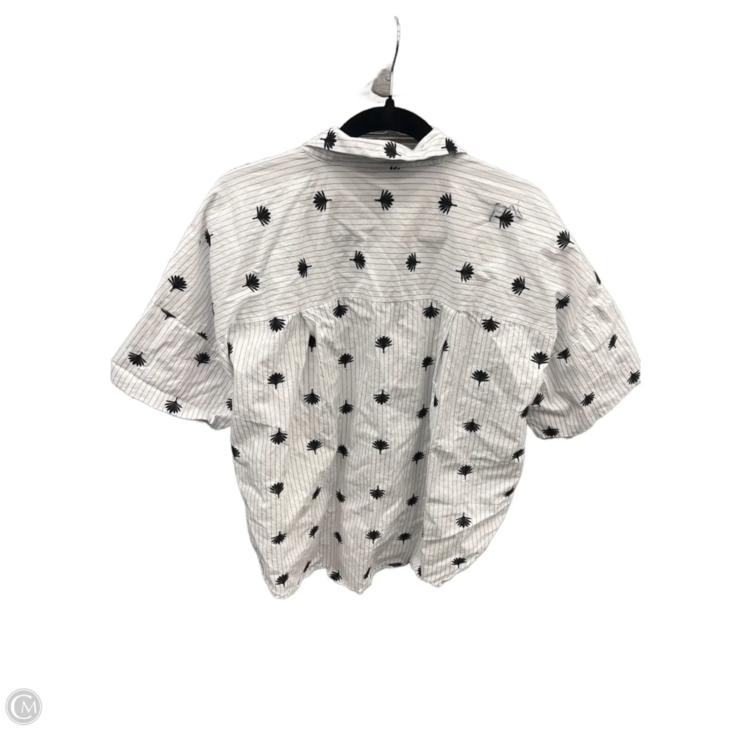 Top Short Sleeve By Loft In Black & White, Size: M