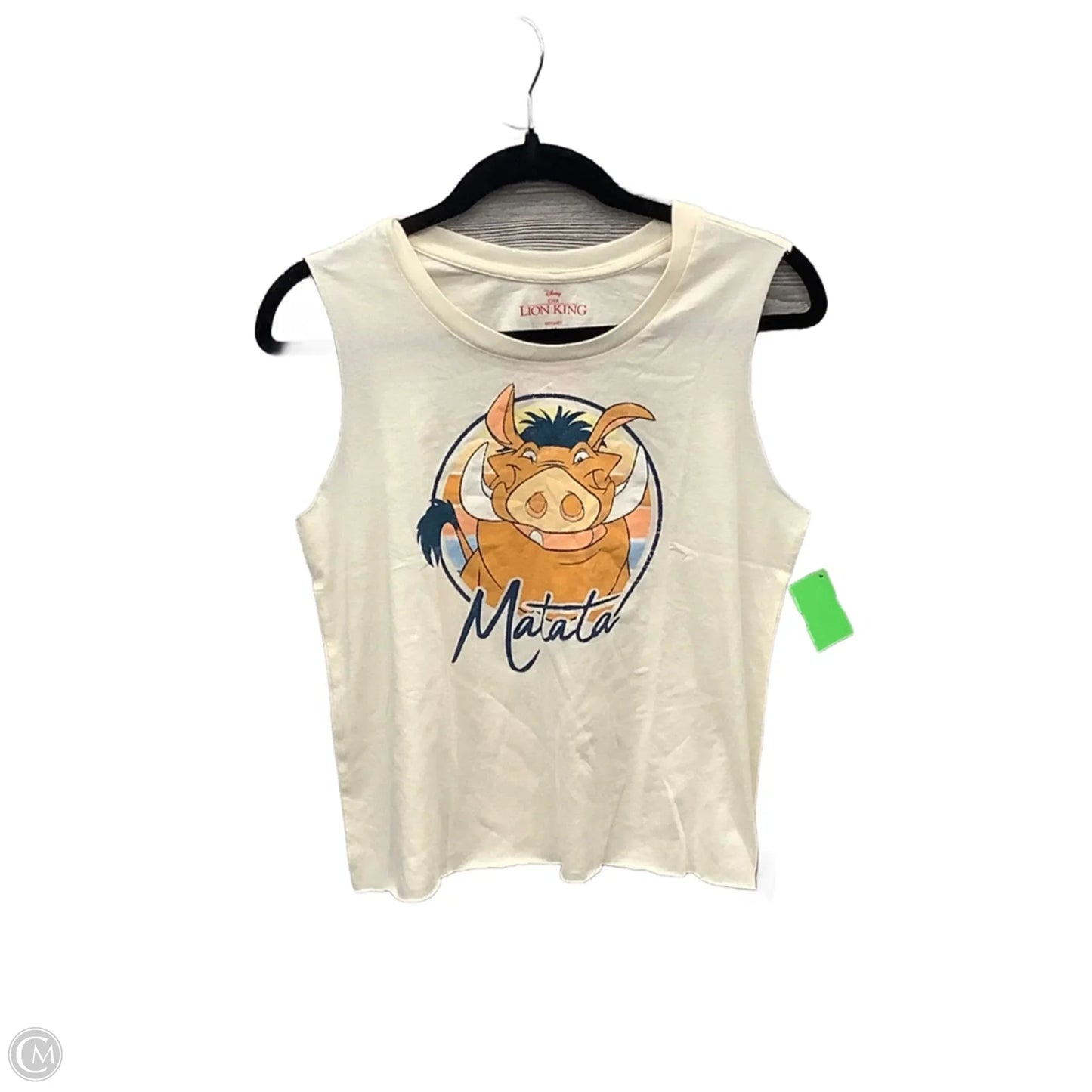 Top Sleeveless By Disney In Cream, Size: M
