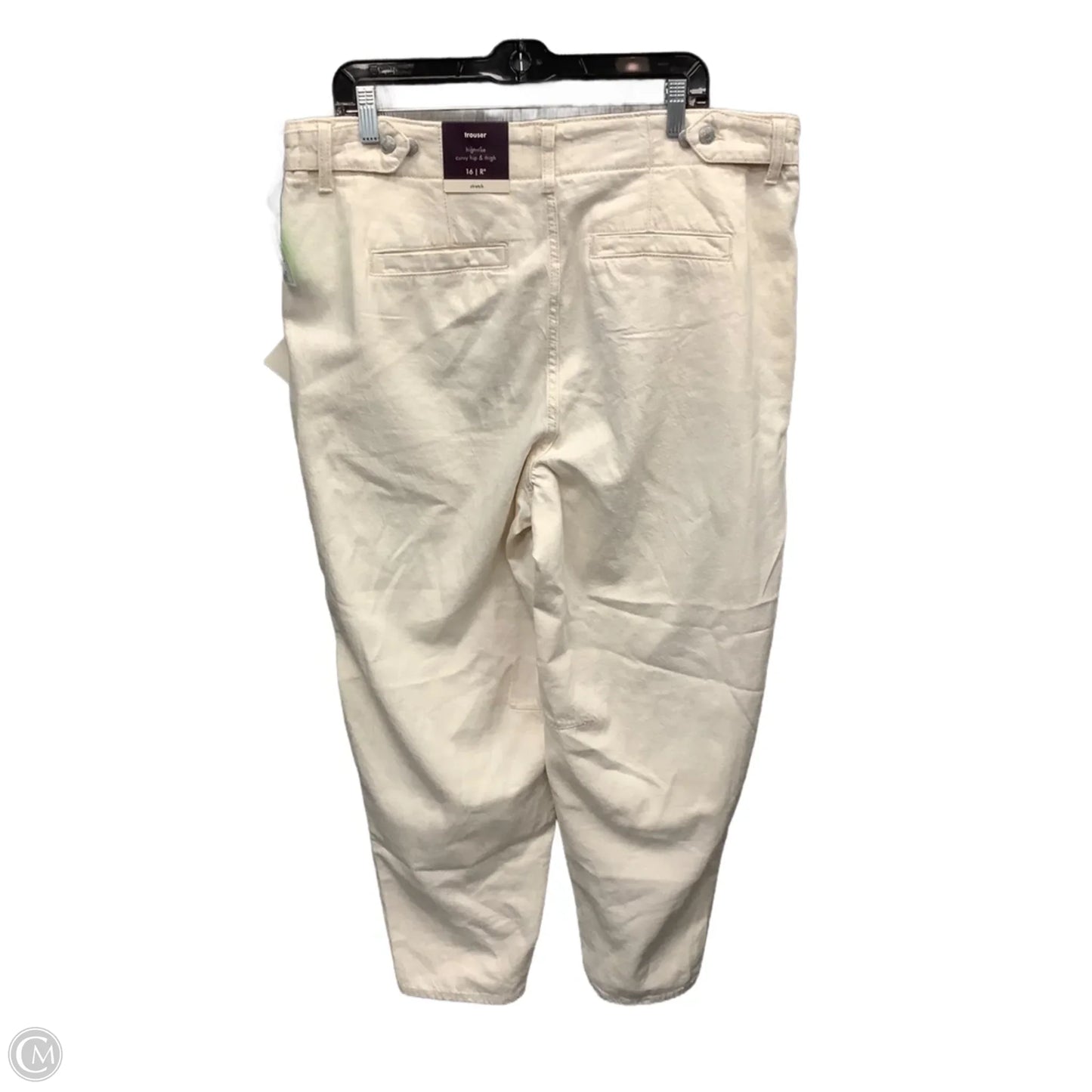 Jeans Skinny By Ava & Viv In Cream, Size: 16