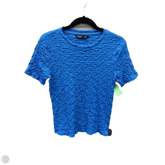 Top Short Sleeve By Simply Vera In Blue, Size: M