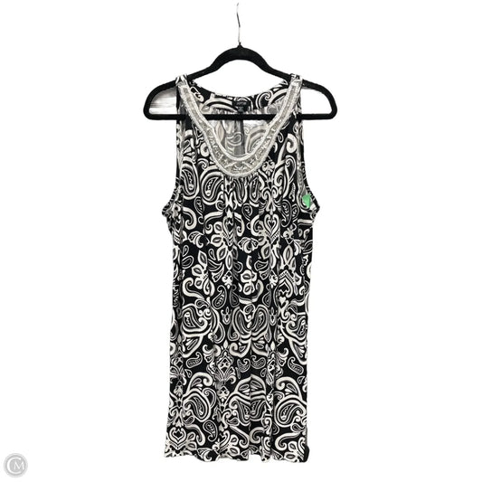 Dress Casual Midi By Apt 9 In Black & White, Size: 2x