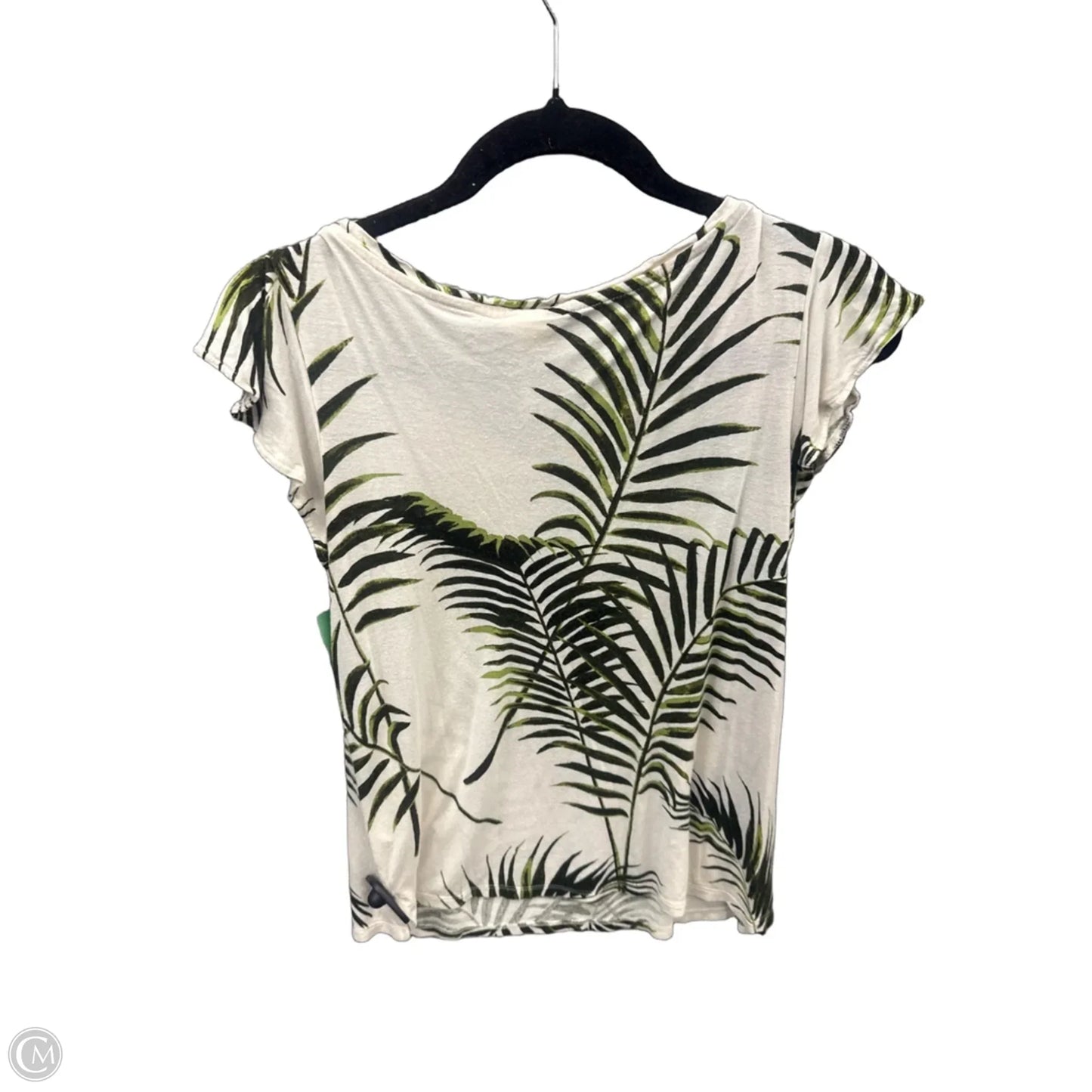 Top Short Sleeve By H&m In Cream, Size: S