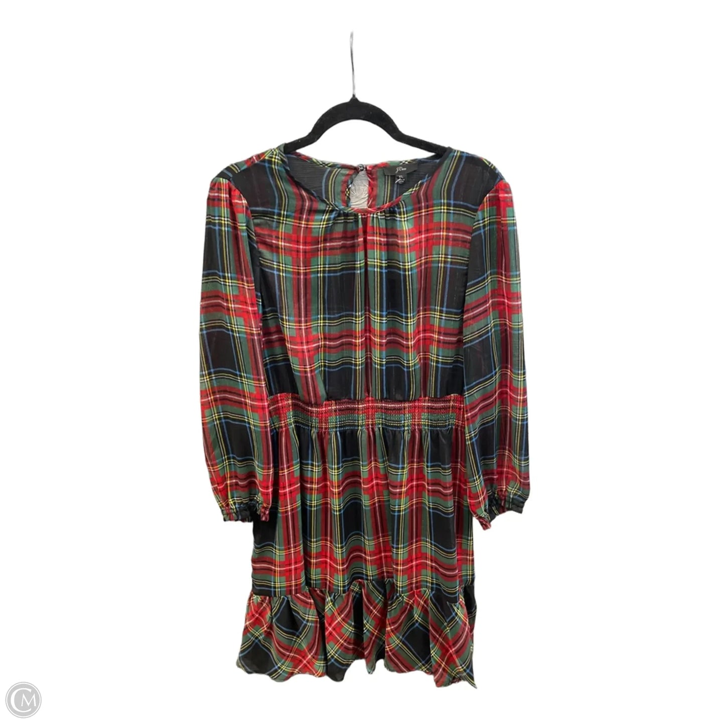 Dress Casual Midi By J. Crew In Plaid Pattern, Size: Xl