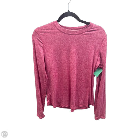 Athletic Top Long Sleeve Crewneck By Fabletics In Maroon, Size: M