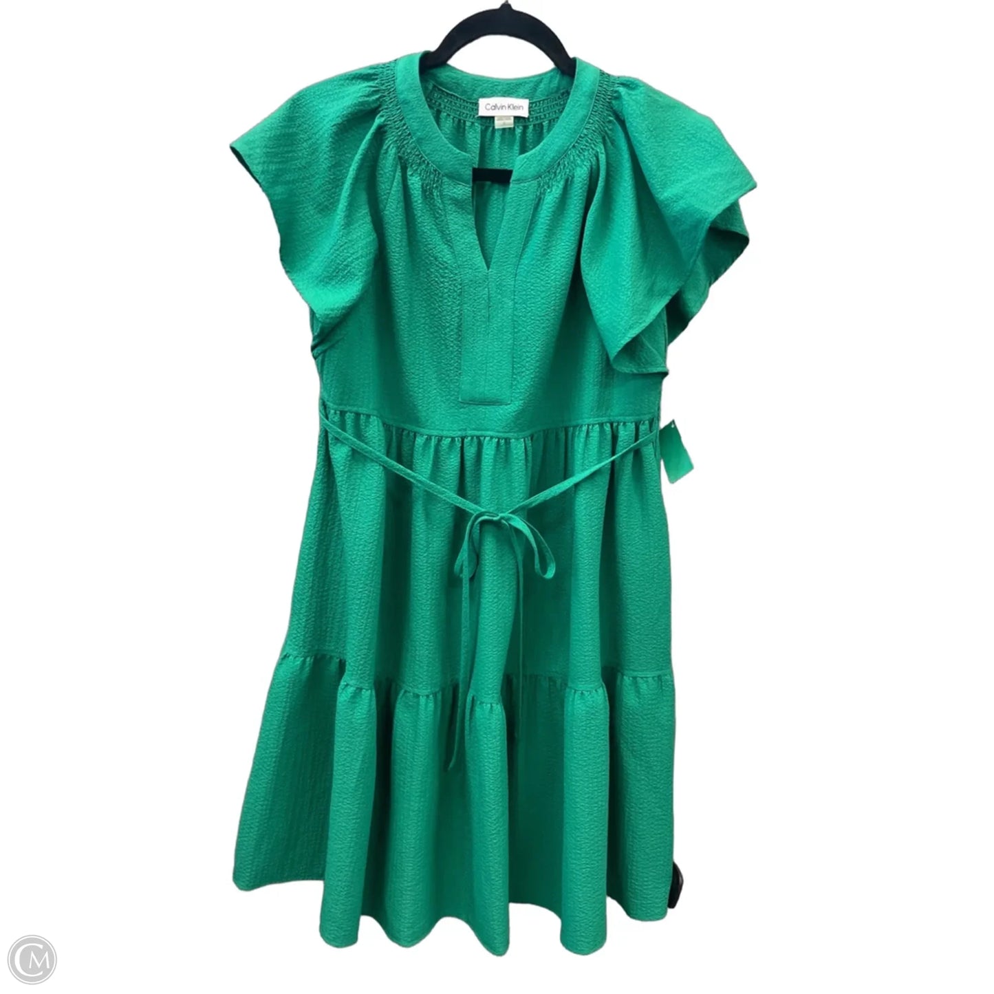 Dress Casual Short By Calvin Klein In Green, Size: Xs