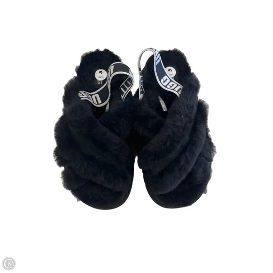Slippers Designer By Ugg In Black, Size: 6
