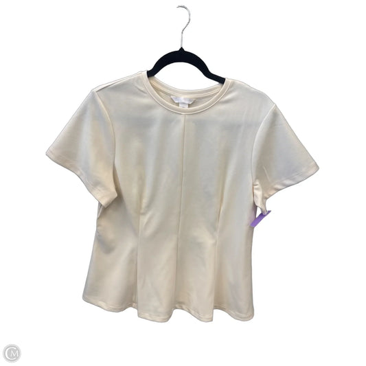 Top Short Sleeve By H&m In Yellow, Size: L