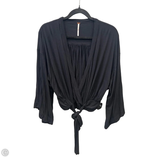 Top Long Sleeve By Free People In Black, Size: S
