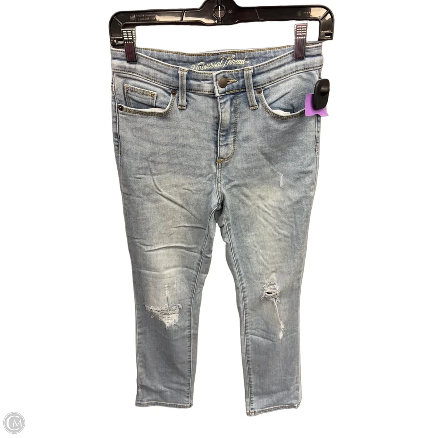 Jeans Straight By Universal Thread In Blue Denim, Size: 0