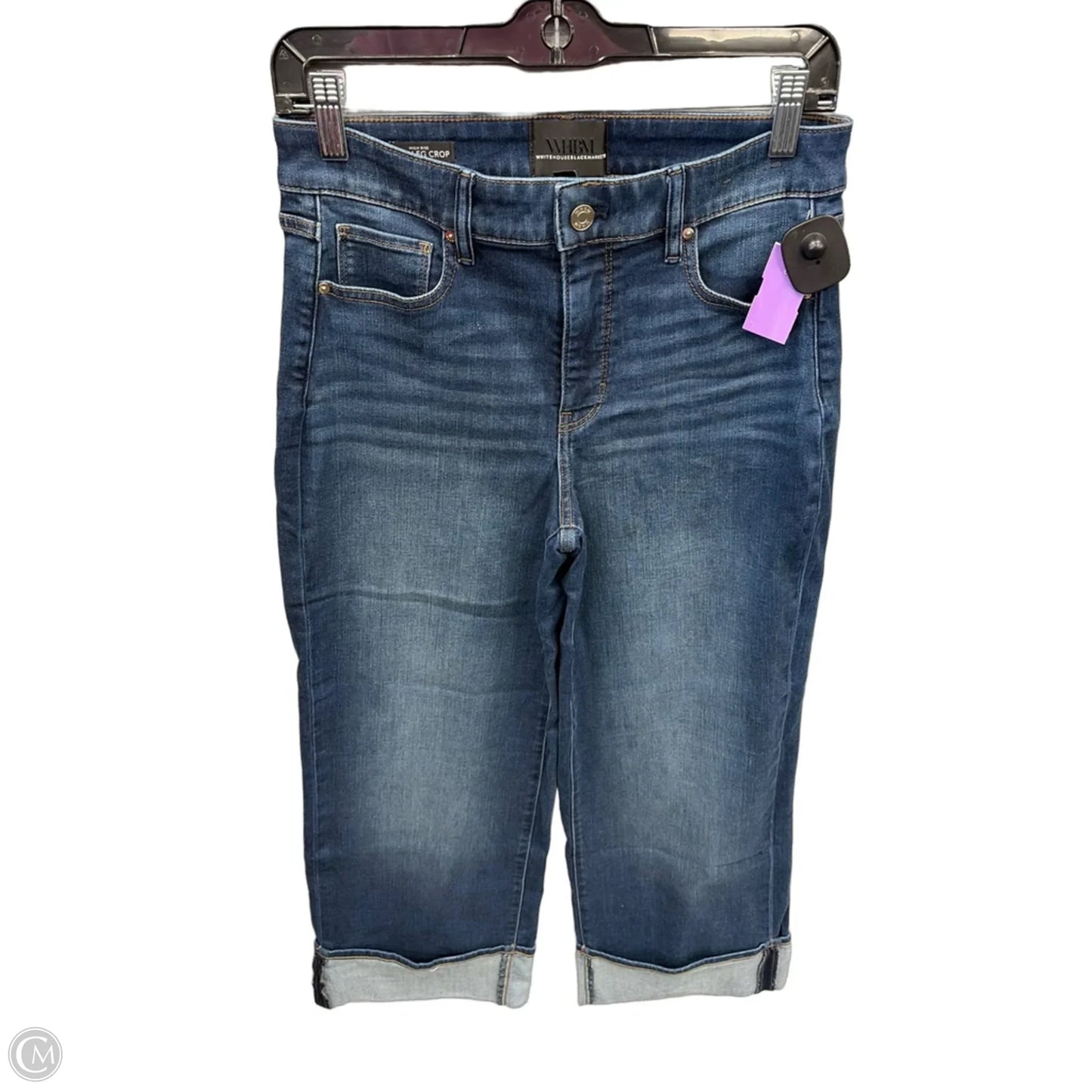 Jeans Wide Leg By White House Black Market In Blue Denim, Size: 4