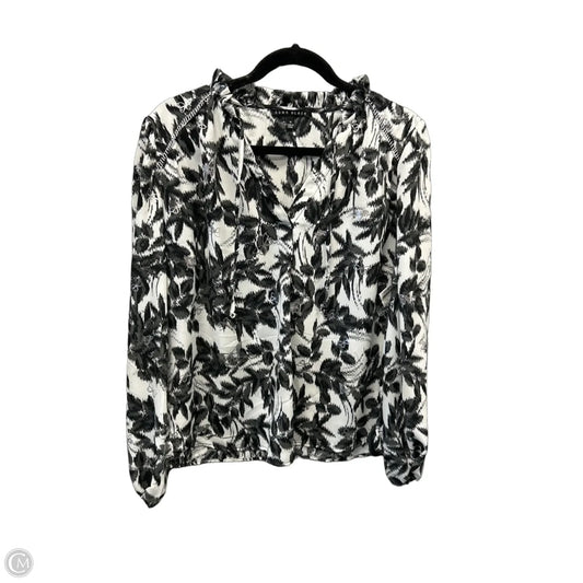 Top Long Sleeve By Clothes Mentor In Black & White, Size: M