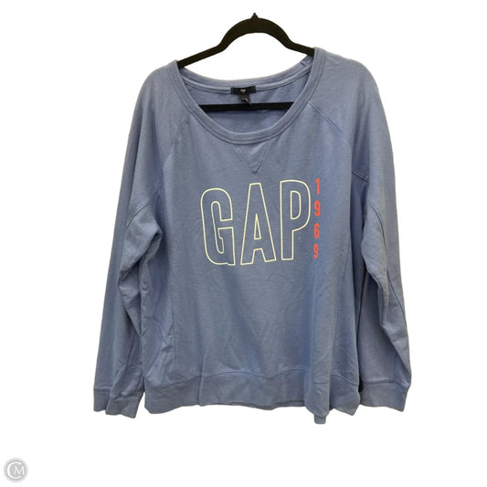 Top Long Sleeve By Gap In Blue, Size: Xxl