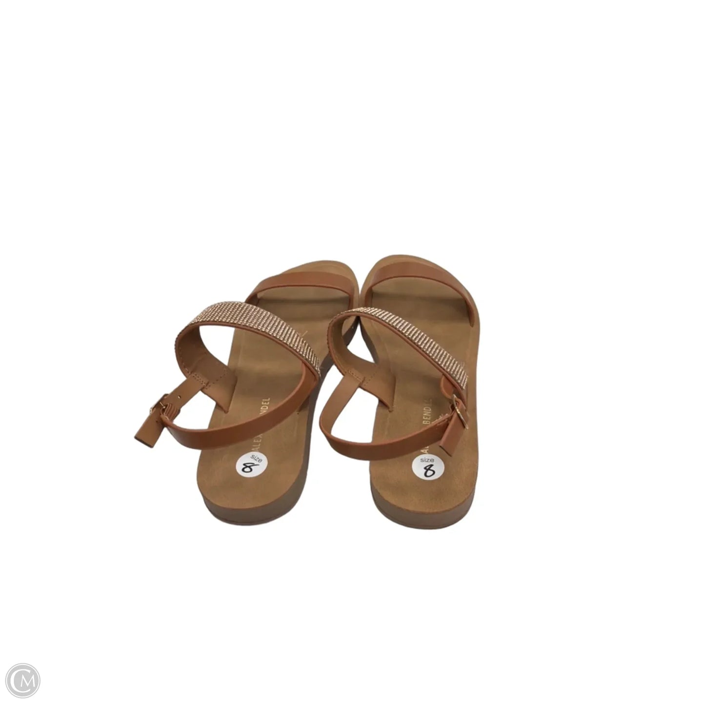 Sandals Flats By Clothes Mentor In Brown, Size: 8