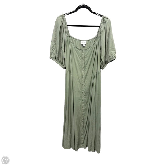 Dress Casual Maxi By Ava & Viv In Green, Size: 1x