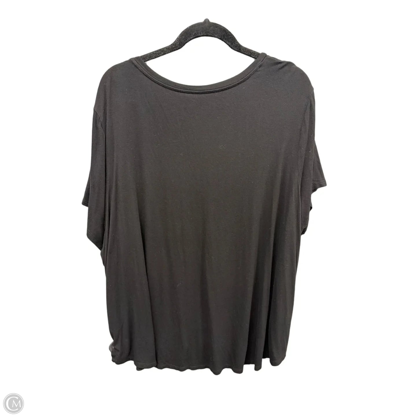 Top Short Sleeve By Grace + Karma In Black, Size: 3x