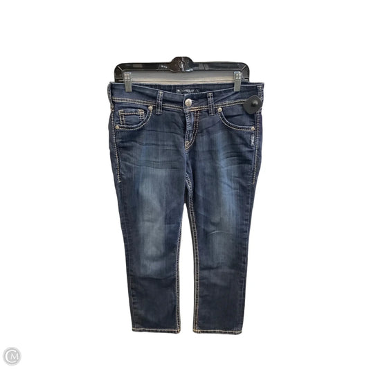 Jeans Cropped By Silver In Blue Denim, Size: 8