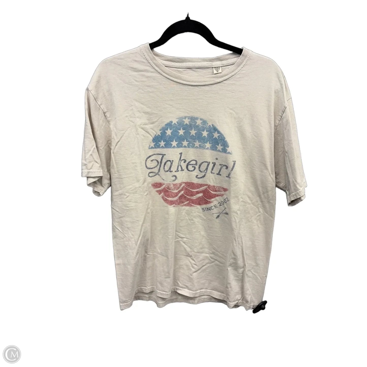 Top Short Sleeve By Clothes Mentor In Beige, Size: M