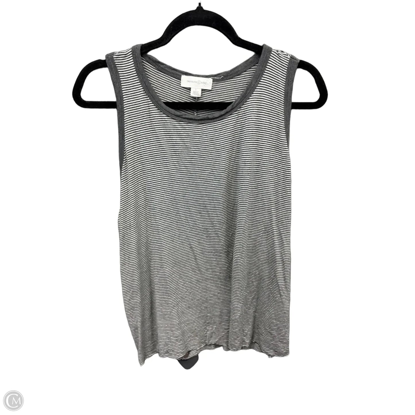 Top Sleeveless By Treasure And Bond In Striped Pattern, Size: L