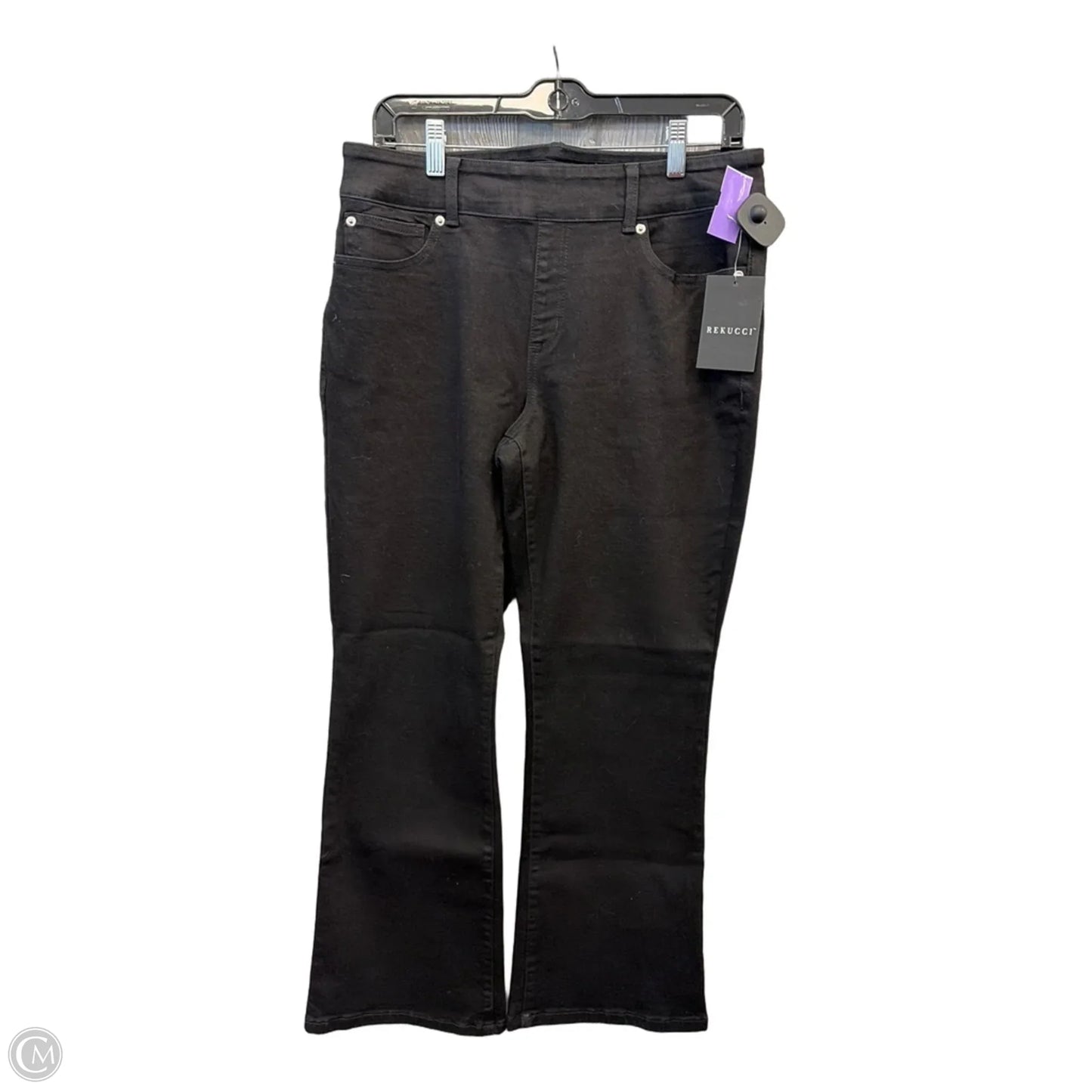 Jeans Boot Cut By Clothes Mentor In Black Denim, Size: 12p