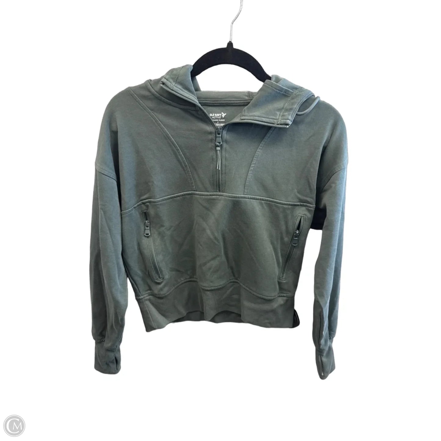 Athletic Sweatshirt Hoodie By Old Navy In Green, Size: S