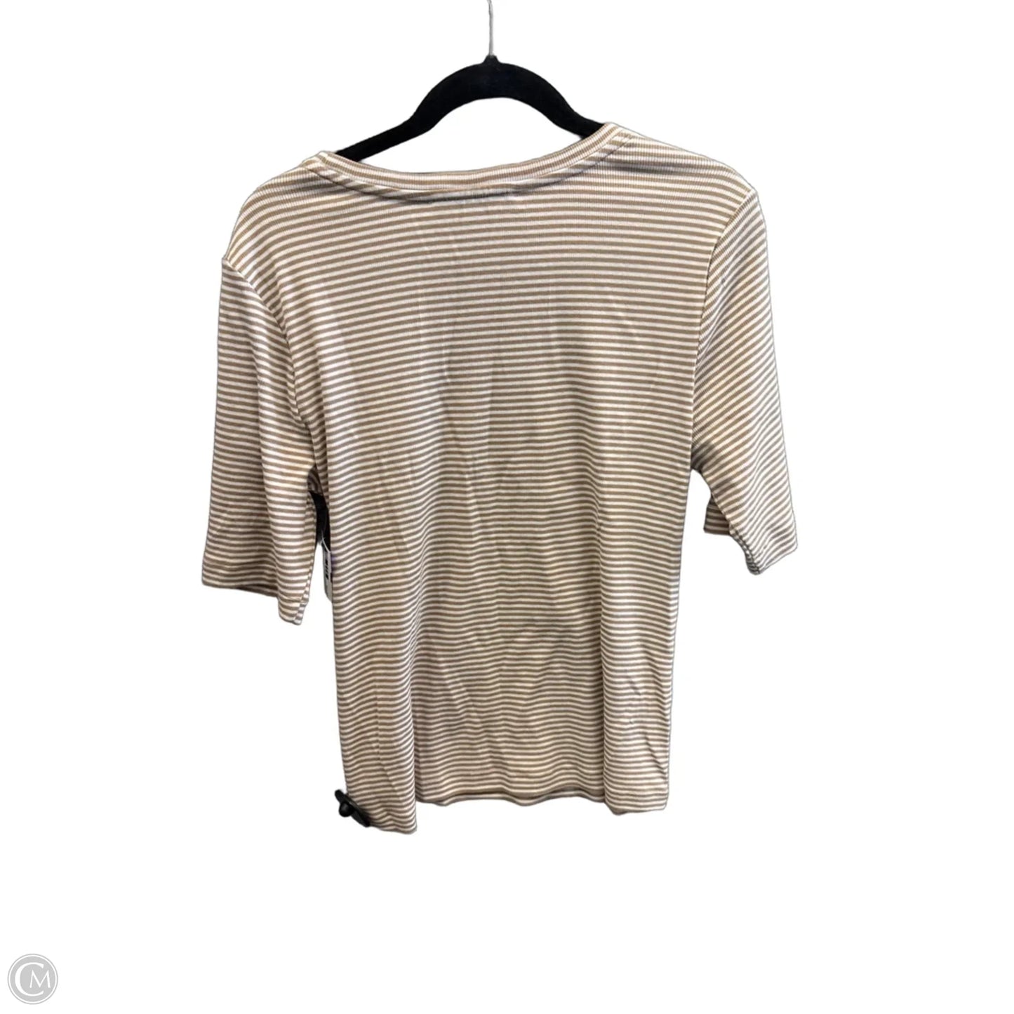 Top Short Sleeve By Loft In Striped Pattern, Size: Xl