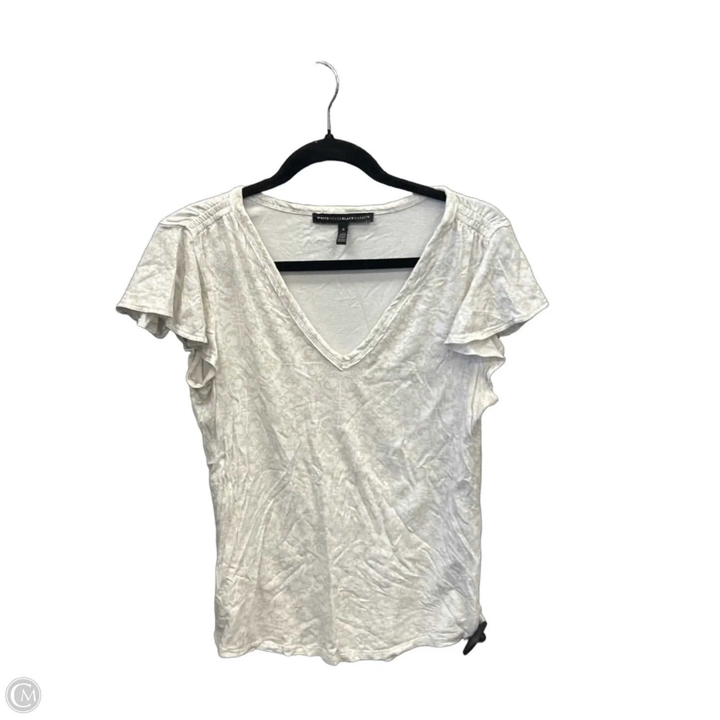 Top Short Sleeve By White House Black Market In Beige, Size: S