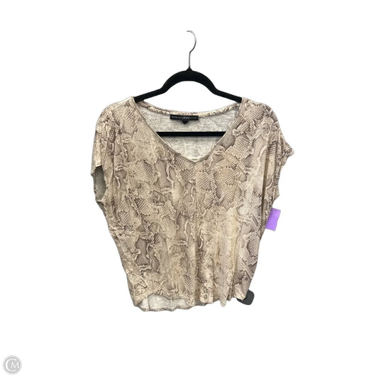 Top Short Sleeve By White House Black Market In Snakeskin Print, Size: Xs