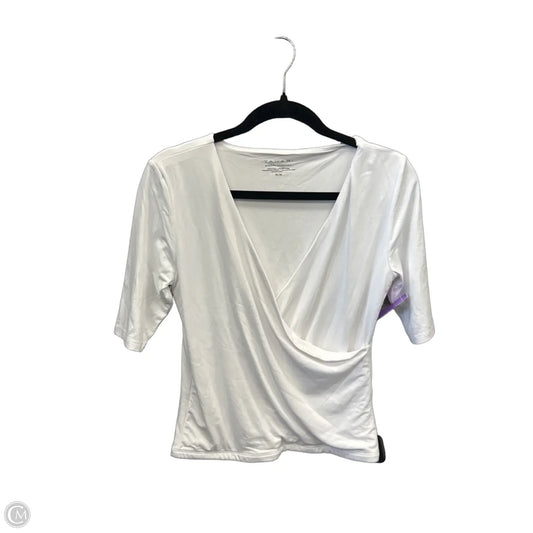 Top Short Sleeve By Tahari In White, Size: M