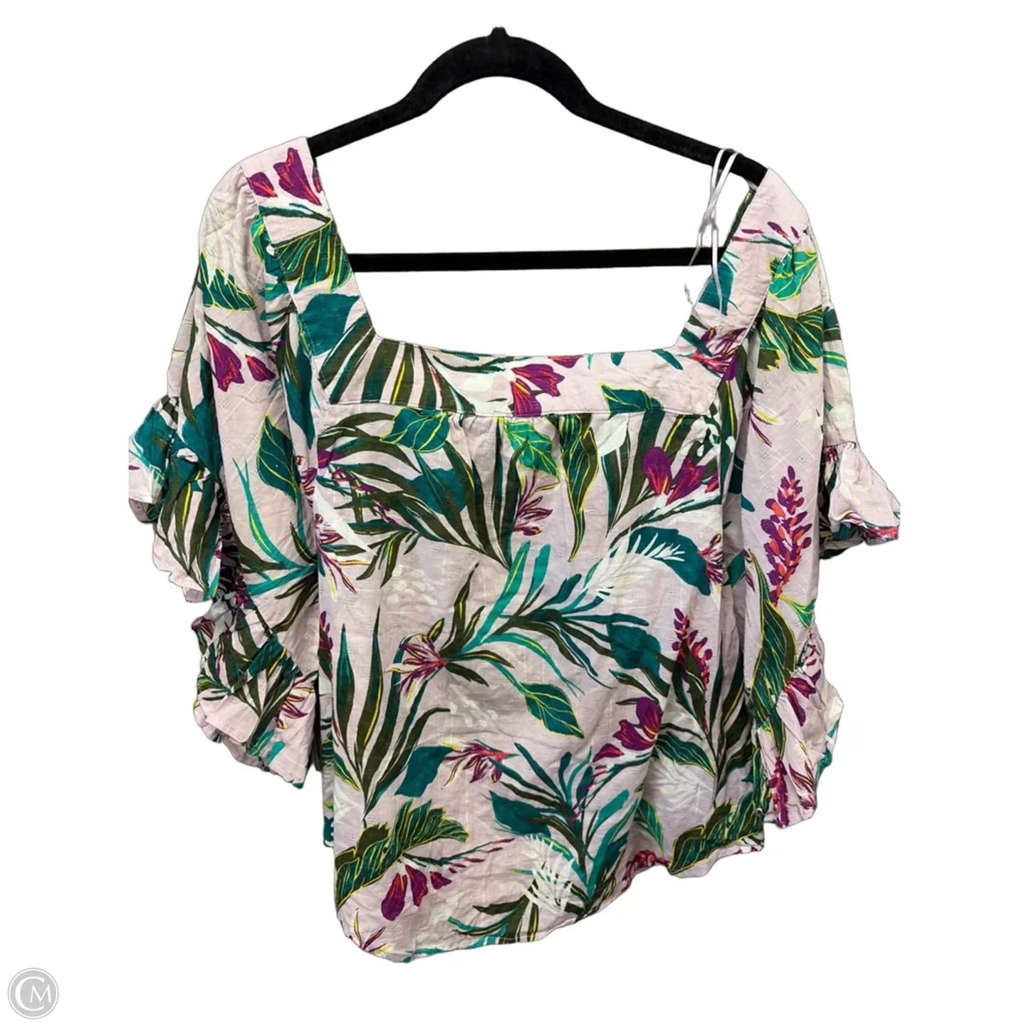 Top Short Sleeve By Terra & Sky In Purple, Size: Xl