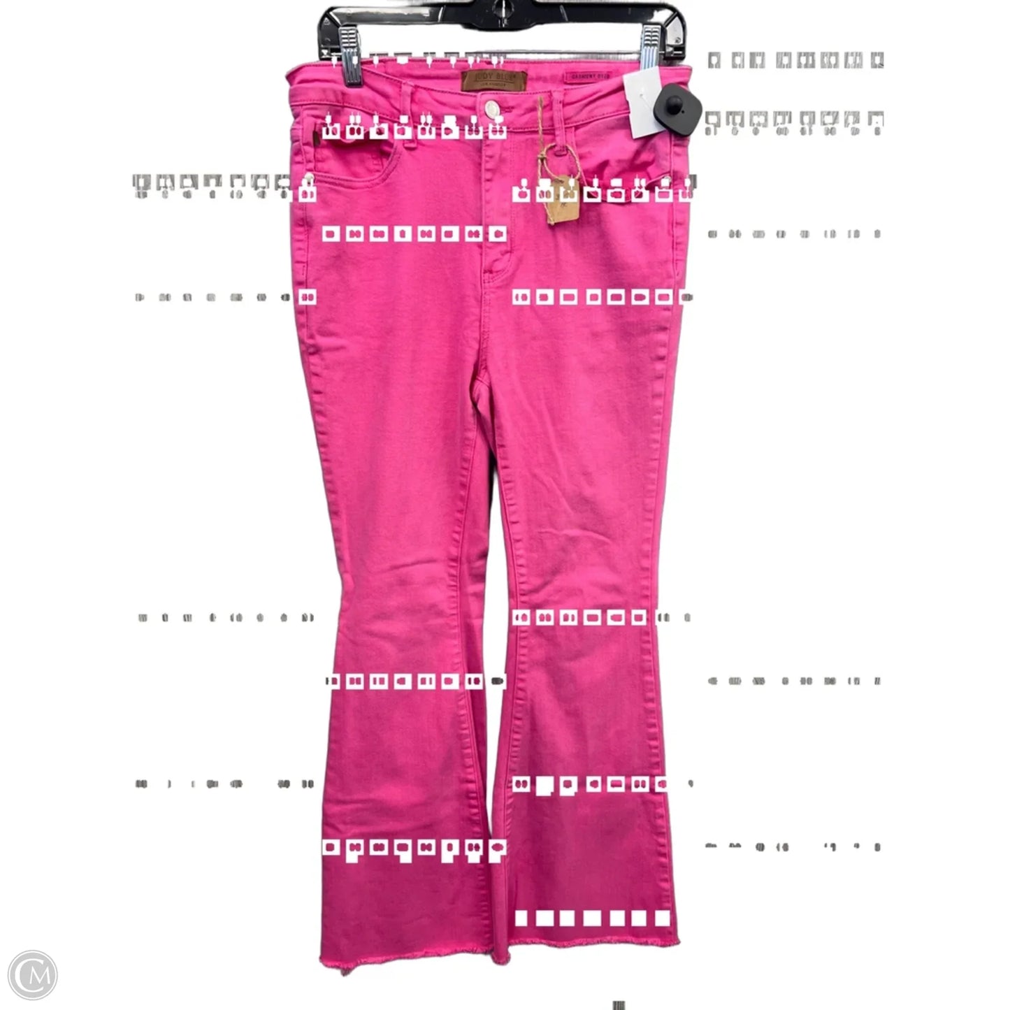 Jeans Flared By Judy Blue In Pink Denim, Size: 10