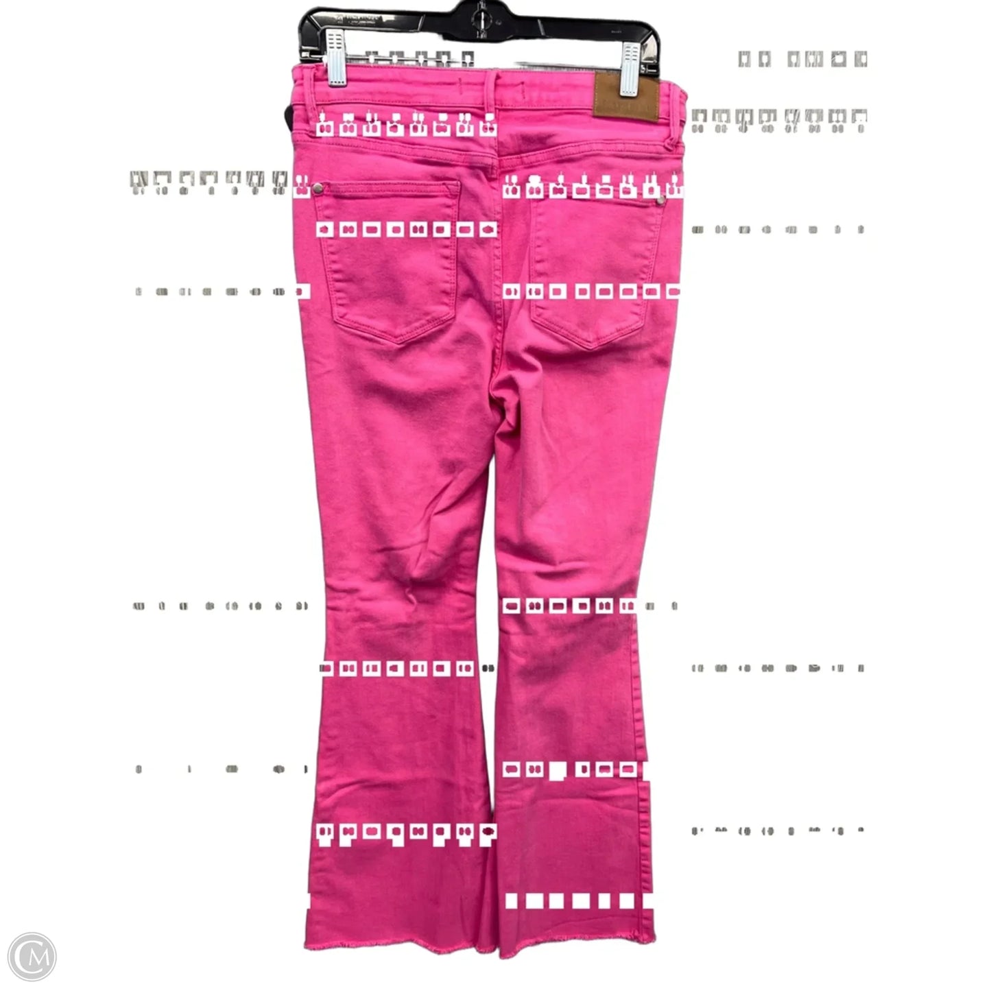 Jeans Flared By Judy Blue In Pink Denim, Size: 10