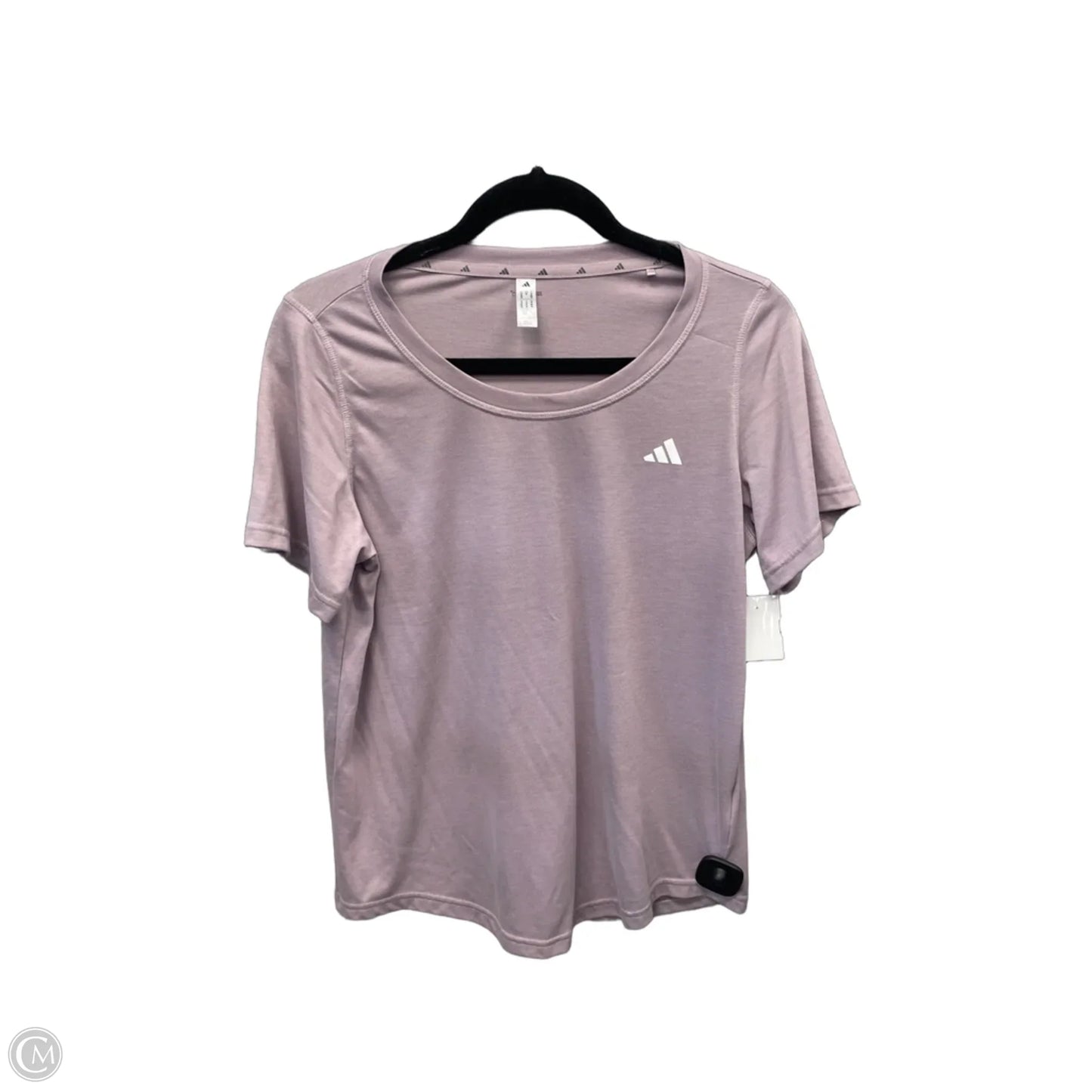 Athletic Top Short Sleeve By Adidas In Purple, Size: M