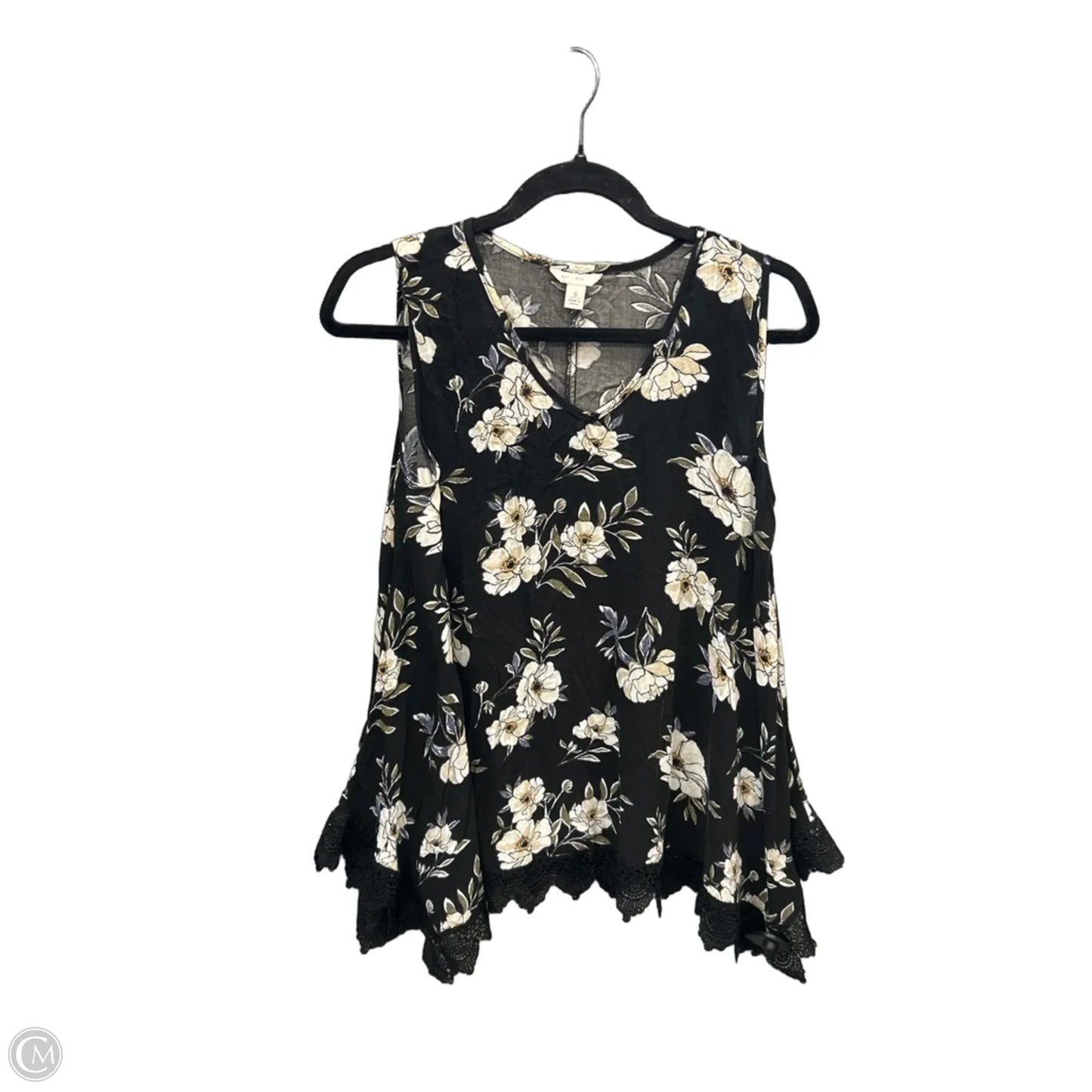 Top Sleeveless By Cato In Black, Size: S